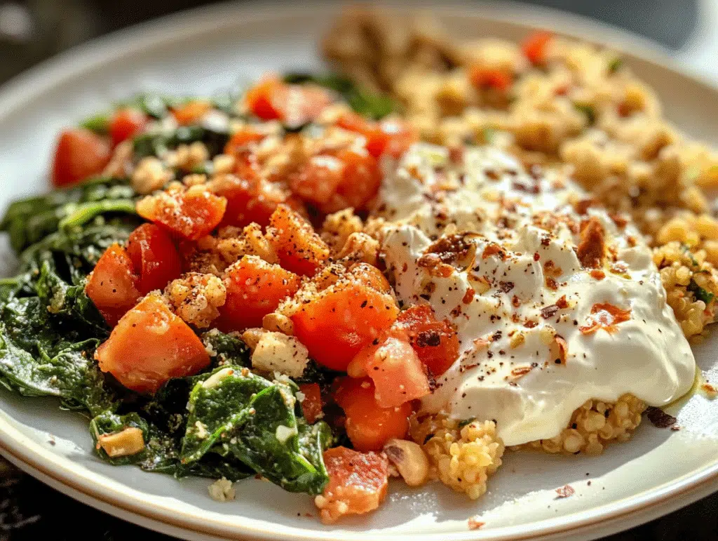 Spinach & Feta Scramble