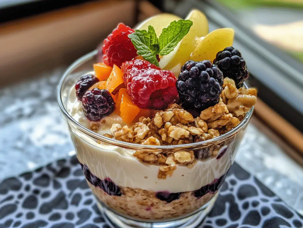Greek Yogurt Parfait with Berries & Nuts