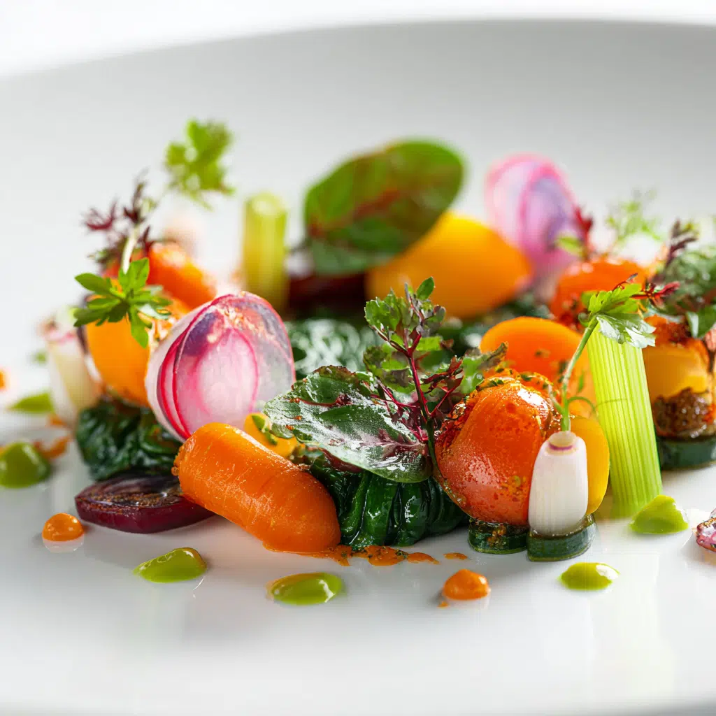 Herb-Crusted Chicken with Rainbow Vegetable Medley