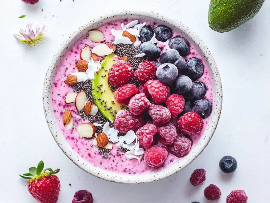 Sugar-Free Berry Protein Smoothie Bowl
