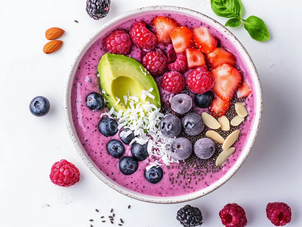 Sugar-Free Berry Protein Smoothie Bowl