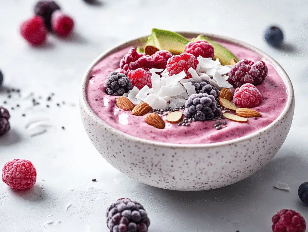 Sugar-Free Berry Protein Smoothie Bowl
