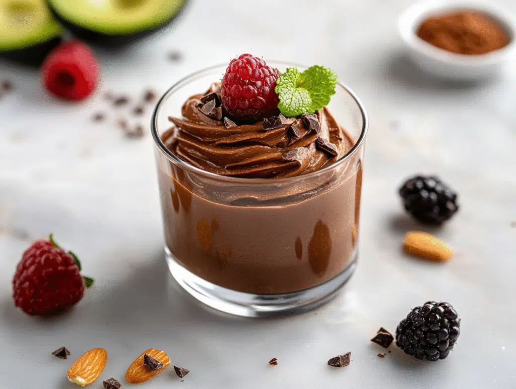 Diabetes-Friendly Chocolate Avocado Protein Mousse
