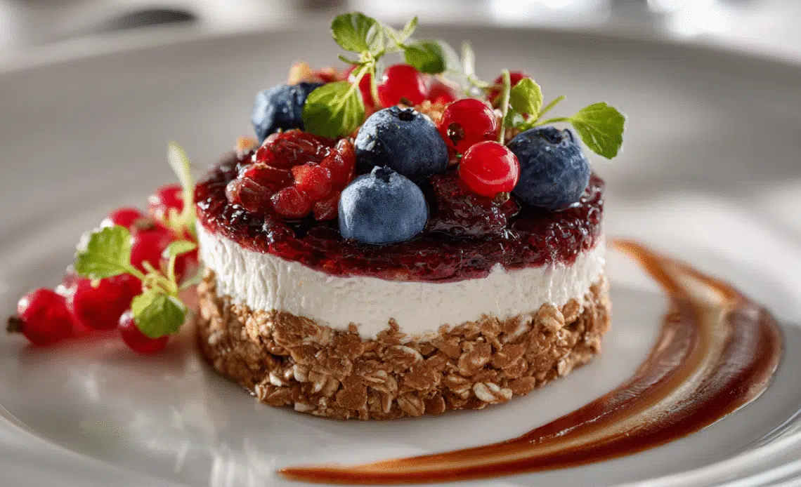 Blueberry Cheesecake Baked Oats
