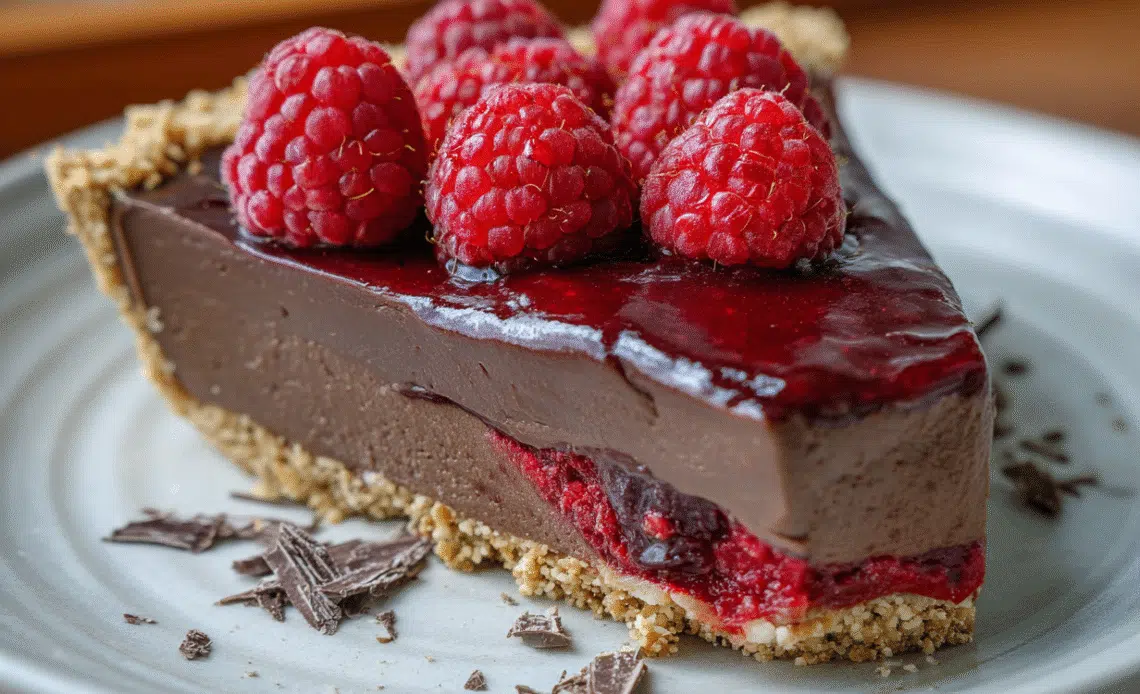 Chocolate Raspberry Tofu Pie