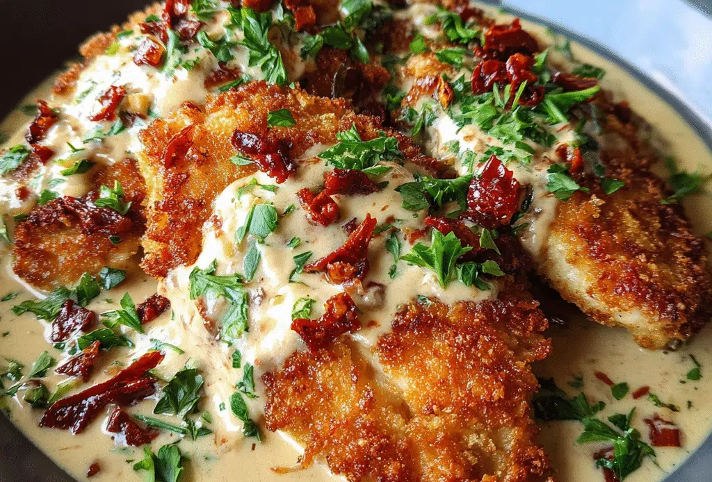 Chicken Cutlets with Sun-Dried Tomato Cream Sauce