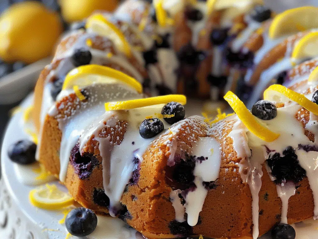 Fresh Lemon-Blueberry Bundt Cake