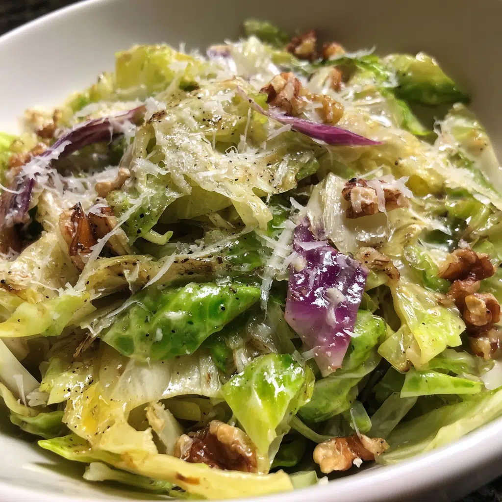 Roasted Cabbage Salad with Lemon-Shallot Dressing