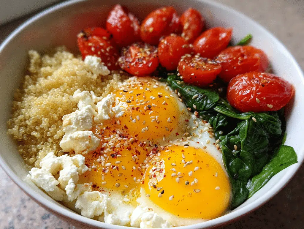Bowl with Egg, Spinach & Feta