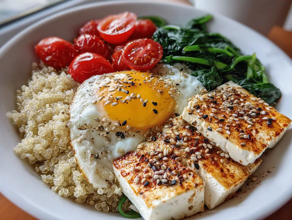 Bowl with Egg, Spinach & Feta