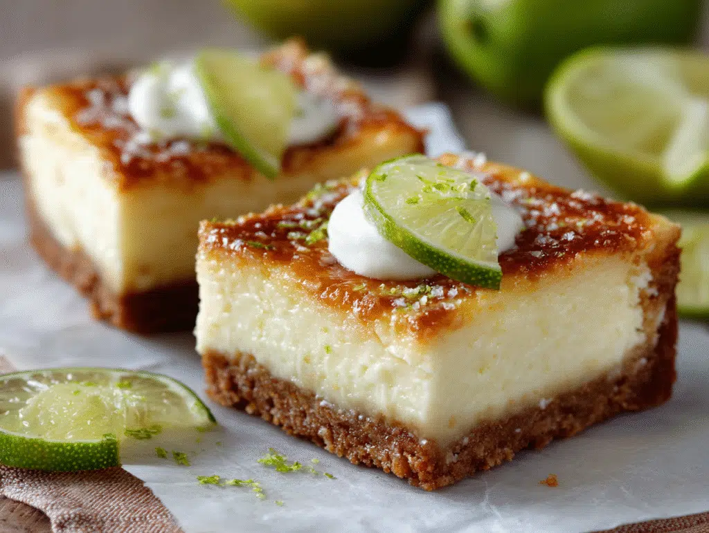 Perfect Key Lime Pie Cheesecake Bars