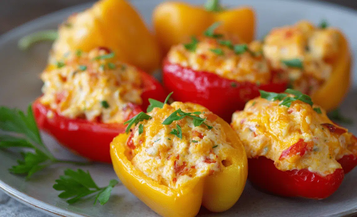 Pimiento Cheese-Stuffed Mini Bell Peppers