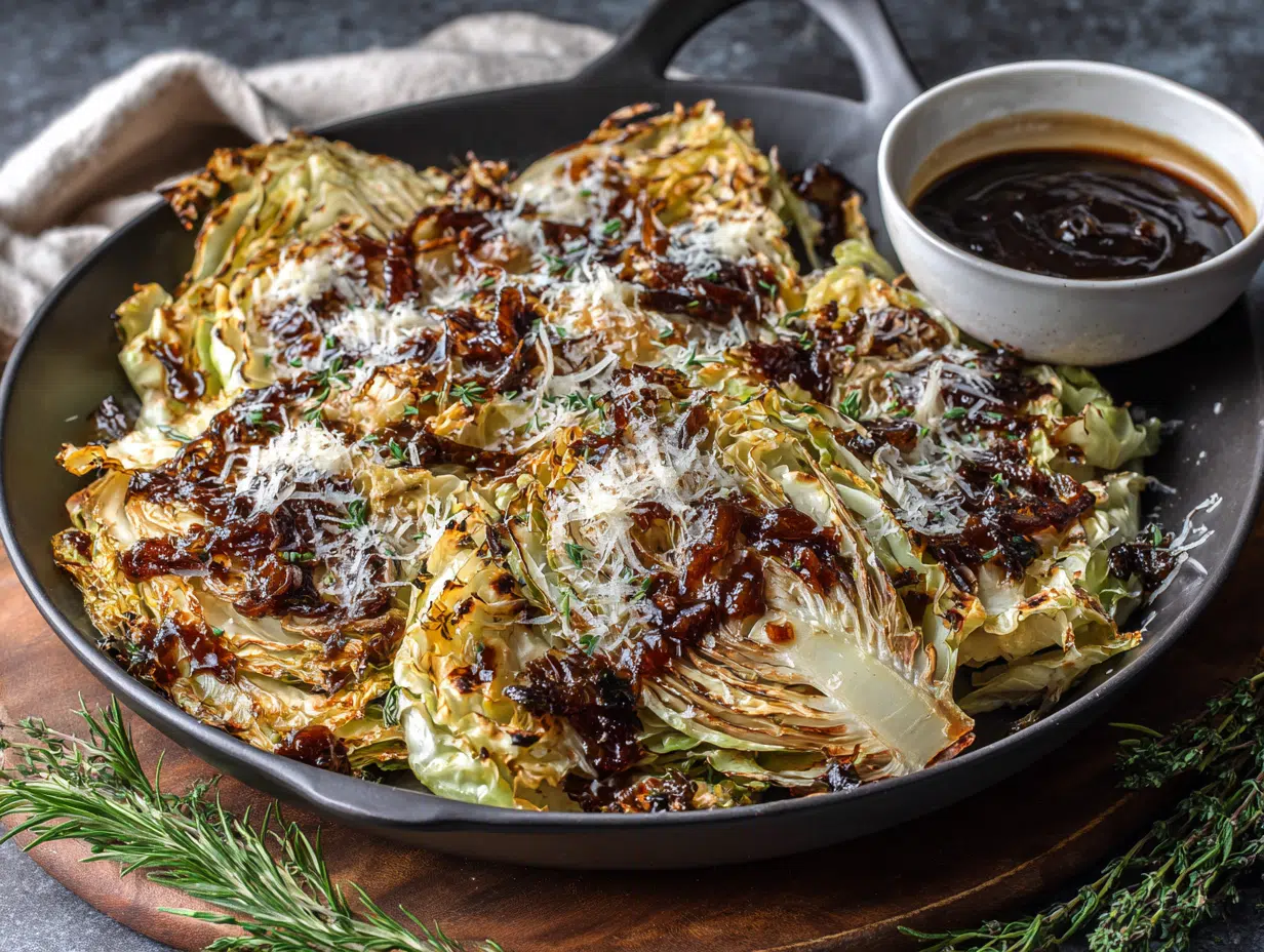 Balsamic-Parmesan Melting Cabbage