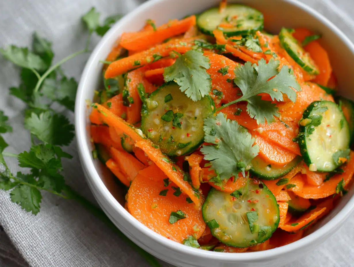 Spicy Asian Carrot-Cucumber Salad
