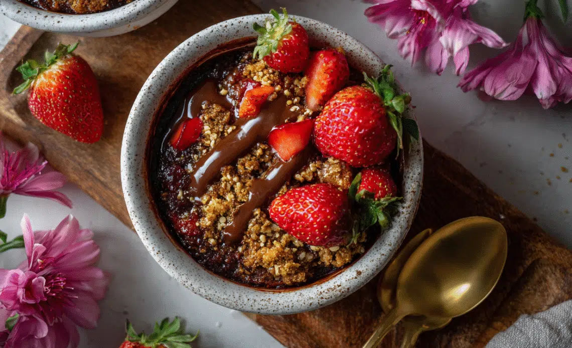 Indulge Guilt-Free: Chocolate-Strawberry Baked Oats
