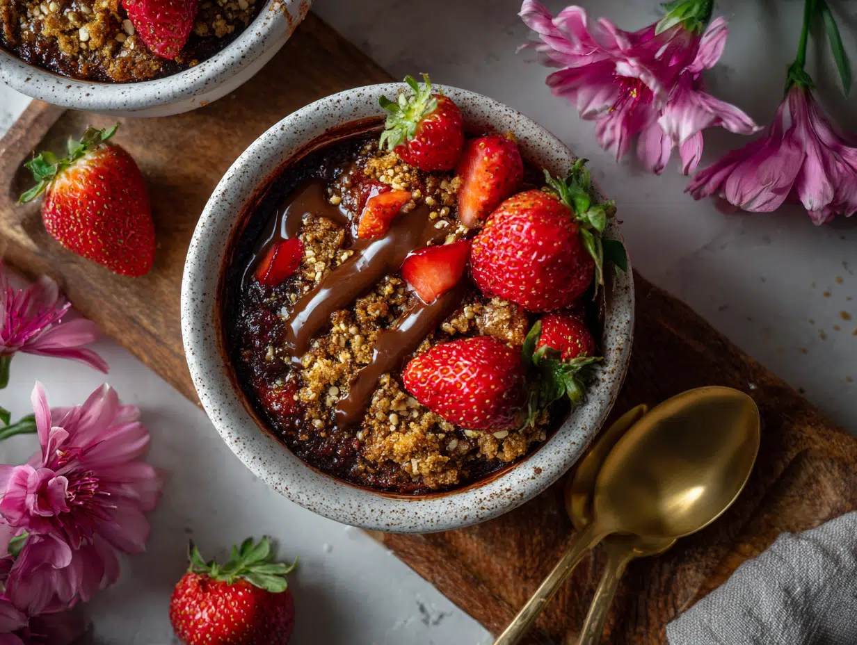 Chocolate-Strawberry Baked Oats