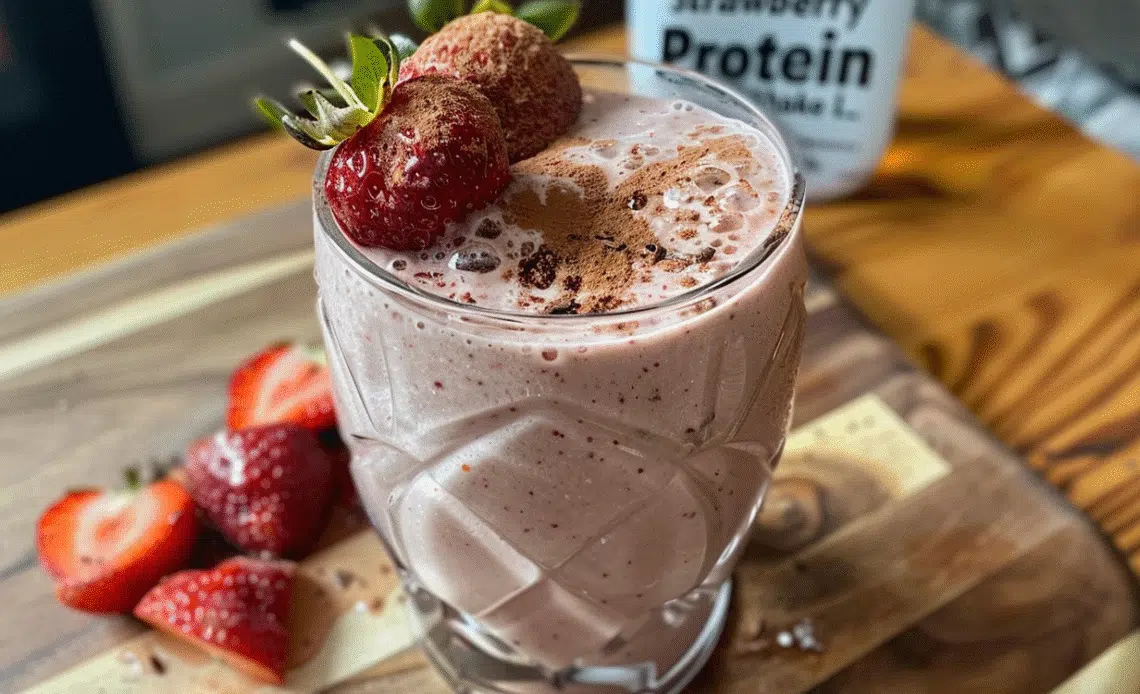 Indulge Healthily with a Chocolate-Strawberry Protein Shake