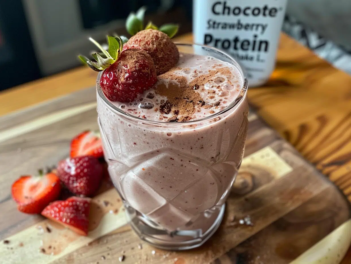 Chocolate-Strawberry Protein Shake