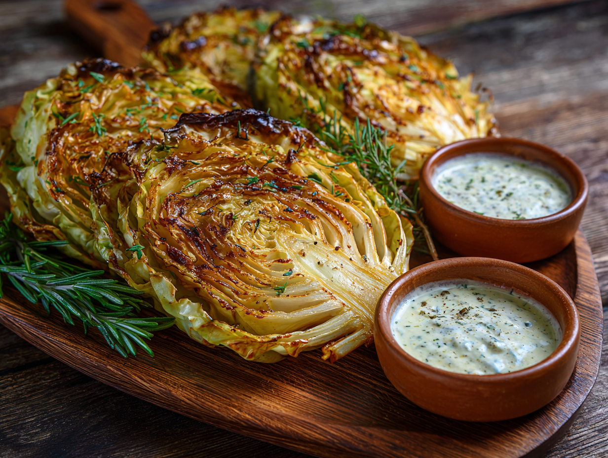 Honey-Mustard Roasted Cabbage Wedges