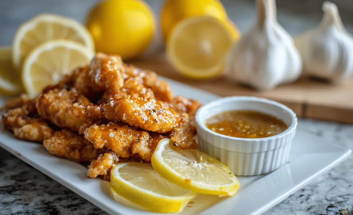 Easy Chicken Tenders with Lemon and Garlic