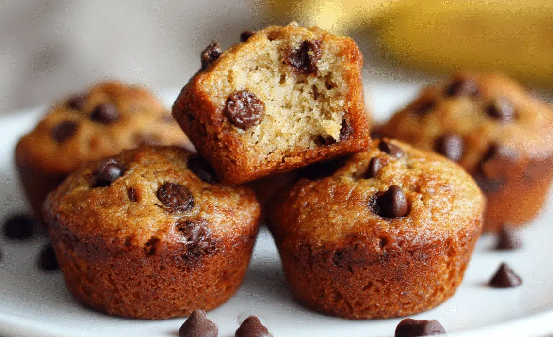 Flourless Banana Chocolate Chip Mini Muffins: A Gut-Healthy and Delicious Treat