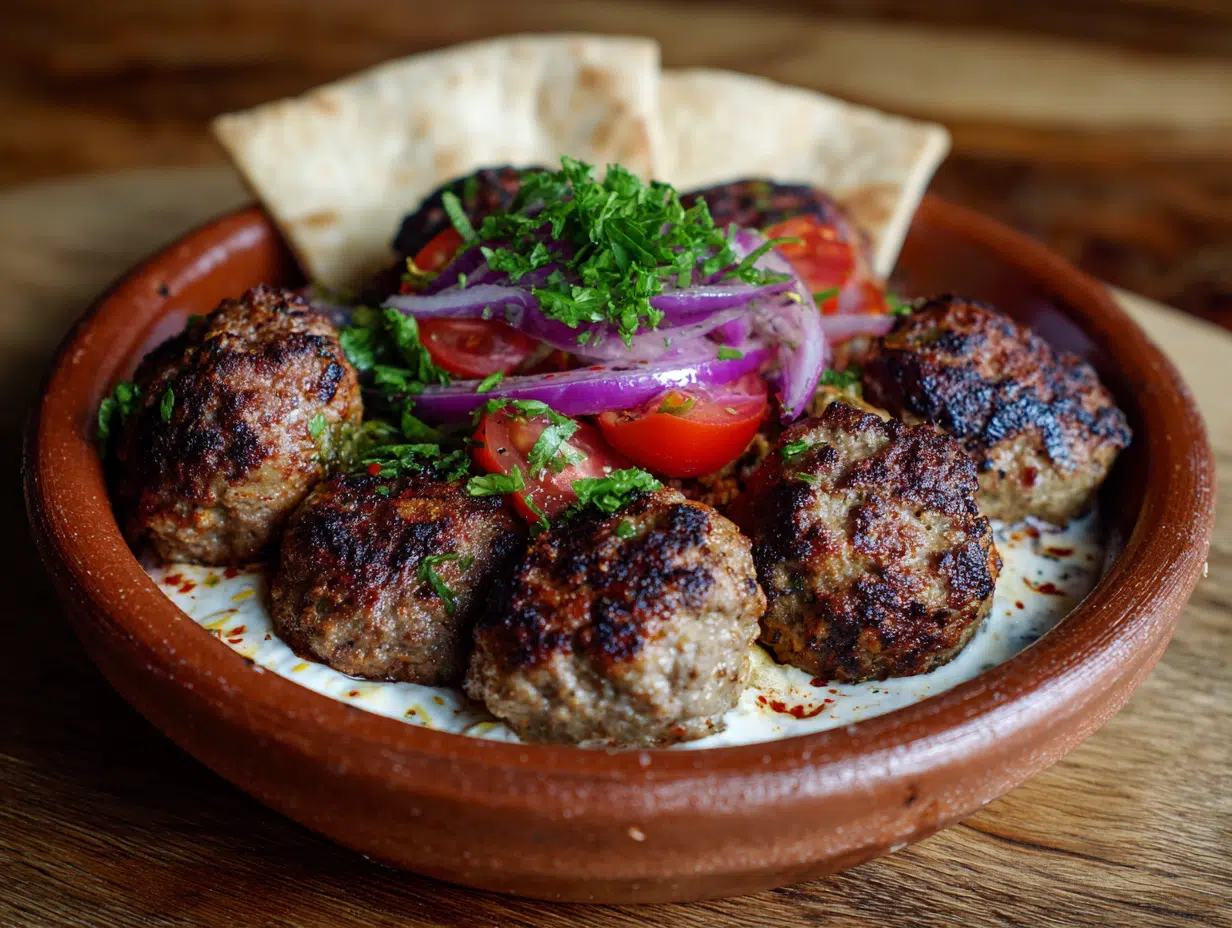 Mediterranean Kefta with Citrus Olive Salsa