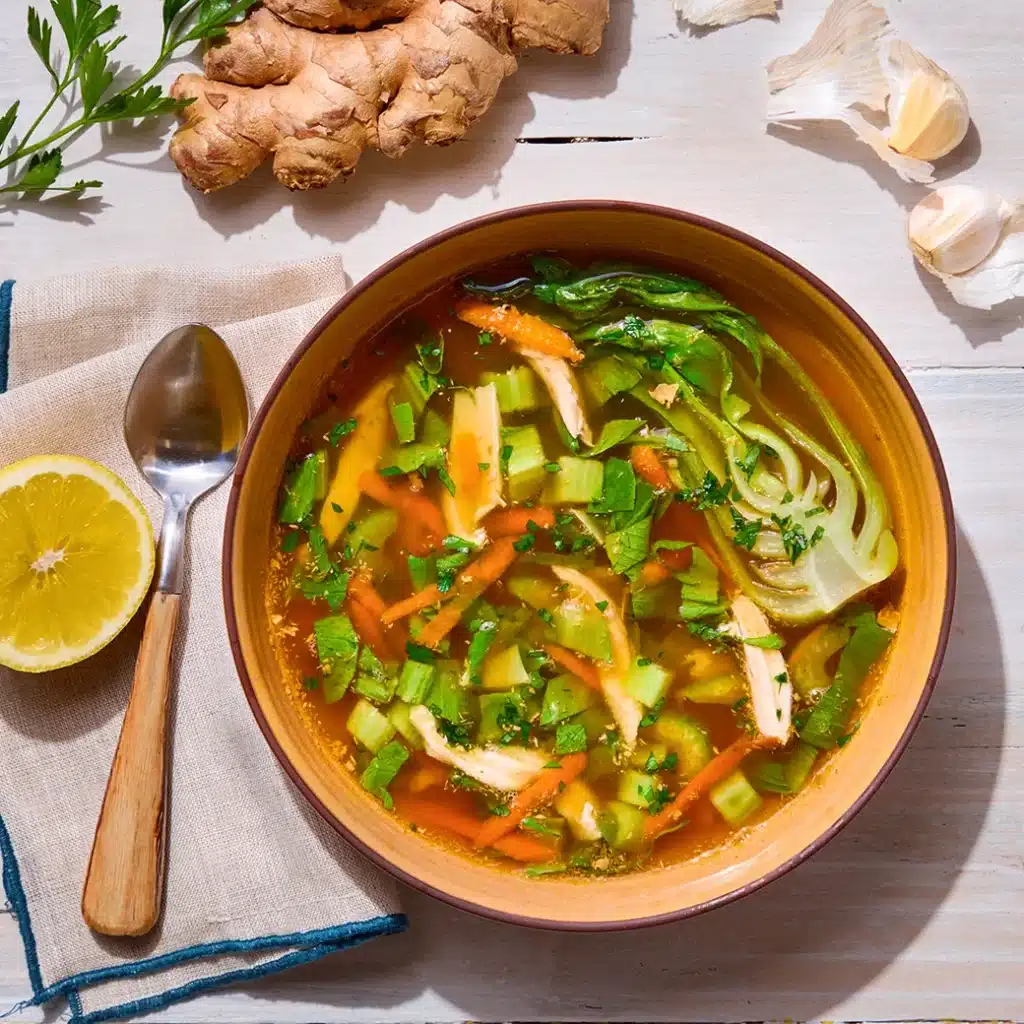 Choice of Leftovers or Simple Ginger-Garlic Bone Broth Soup
