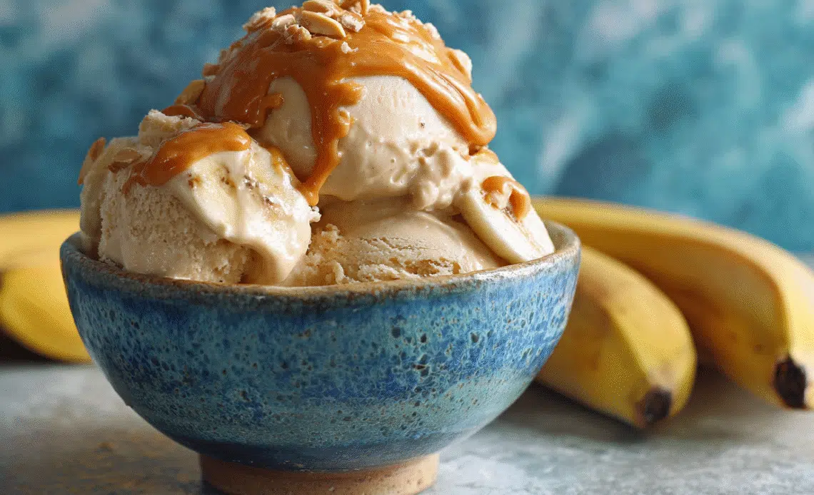2-Ingredient Peanut Butter Banana Ice Cream