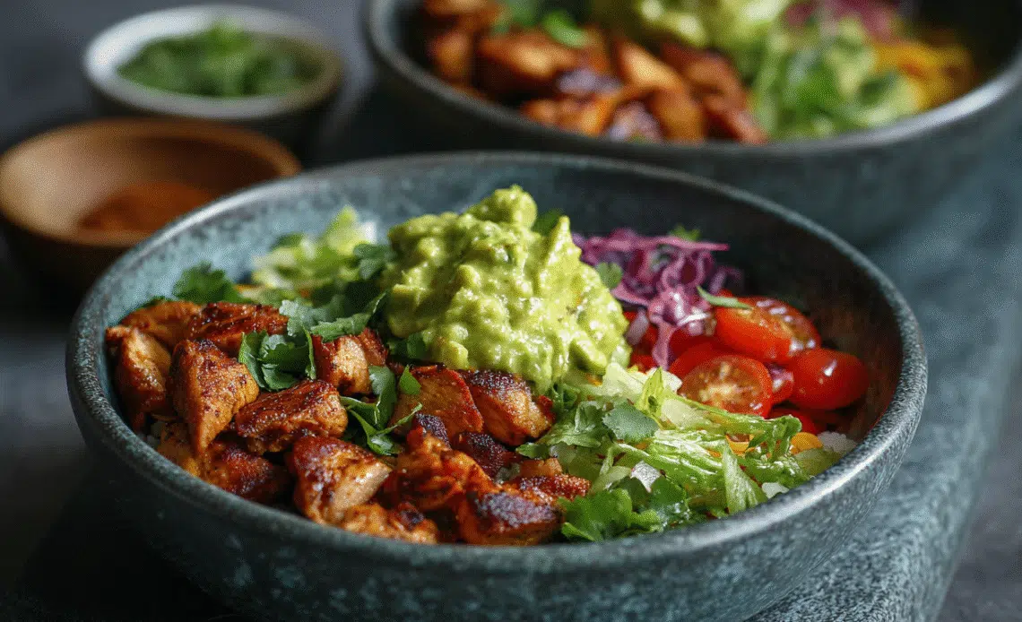 Chicken Guacamole Bowls