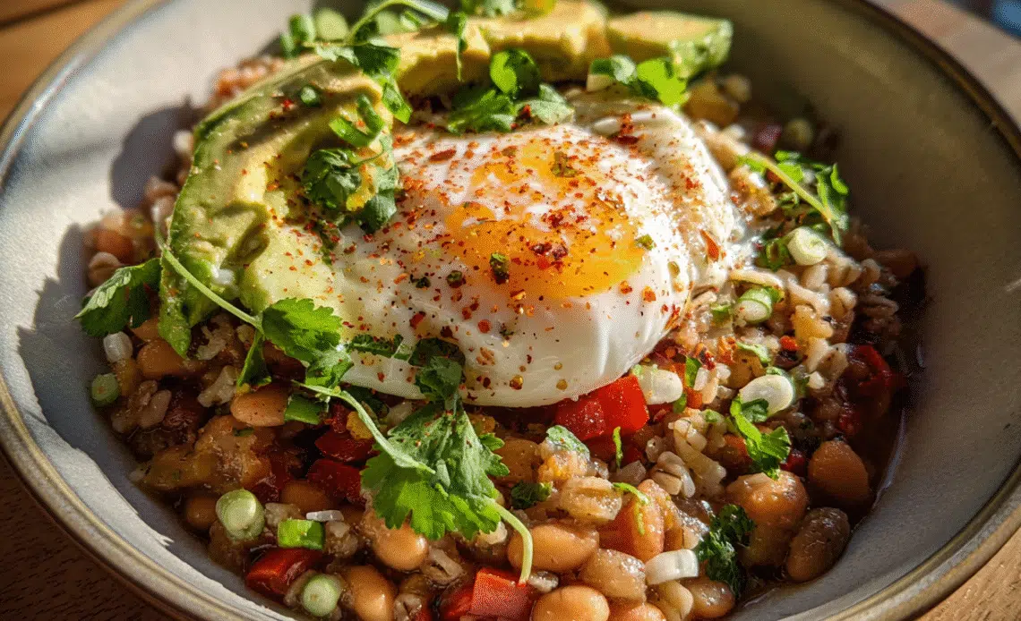 Wake Up to Flavor with Breakfast Beans and a Microwave-Poached Egg