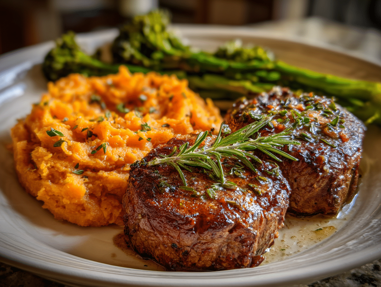 Photo Filet Filet Mignon for Two with Sweet Potato Mash: The Perfect Healthy ...