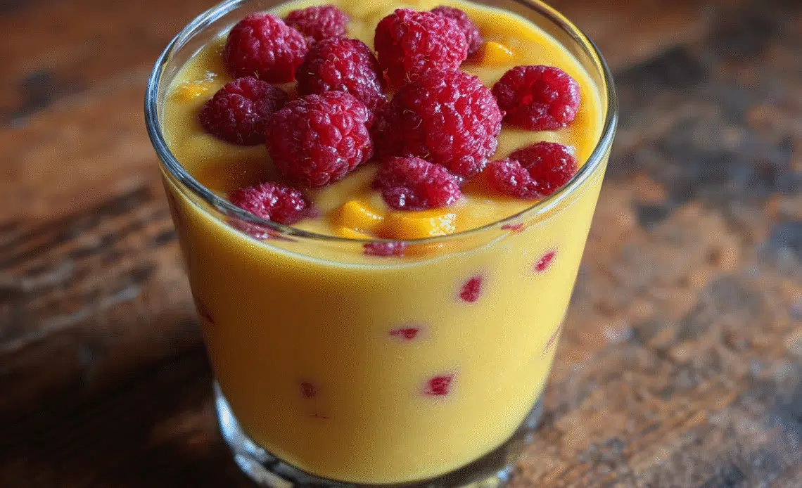 Introducing the Refreshing Mango Raspberry Smoothie