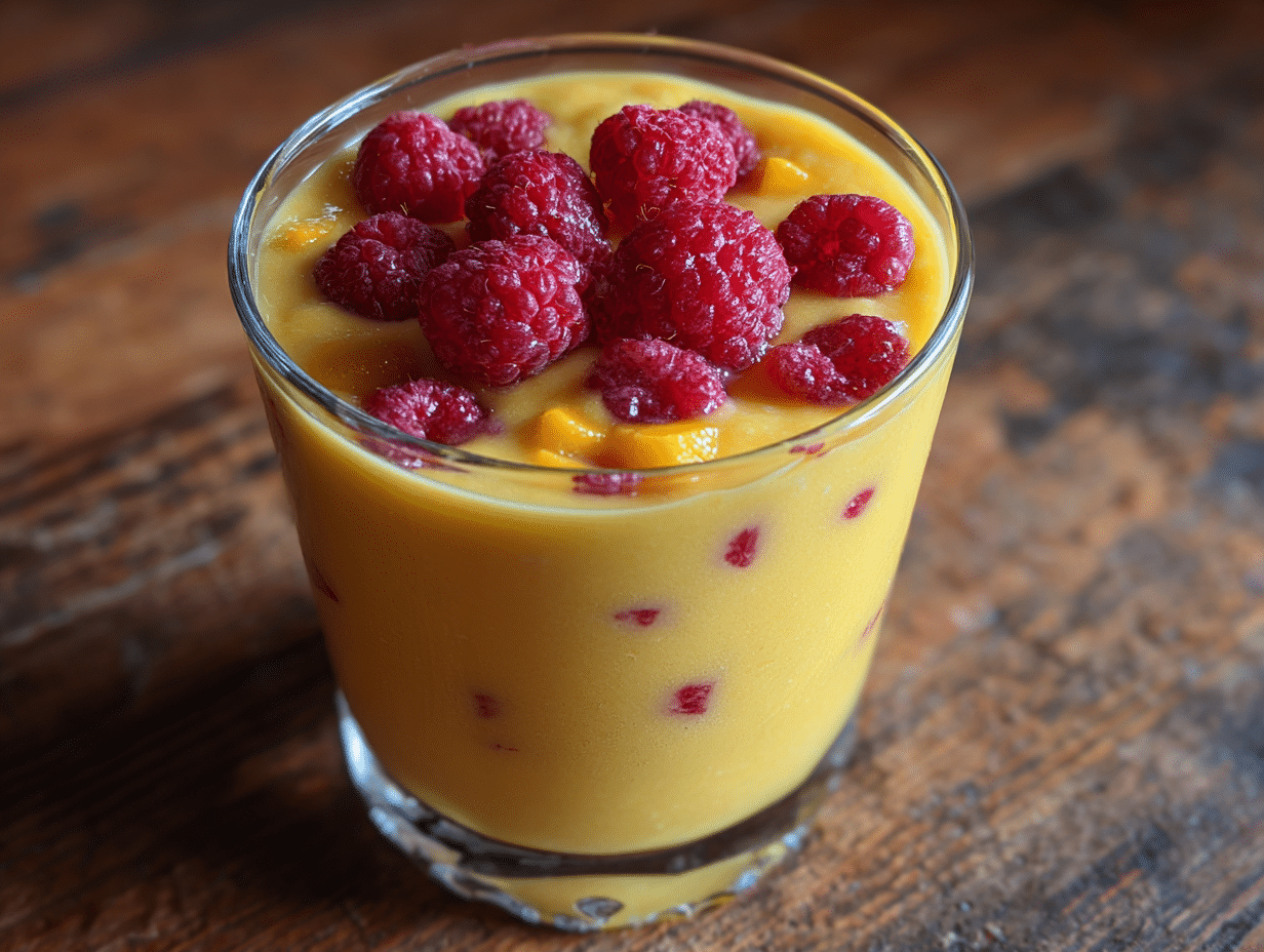 Mango Raspberry Refresher Introducing the Refreshing Mango Raspberry Smoothie - Sugar Detox Lab