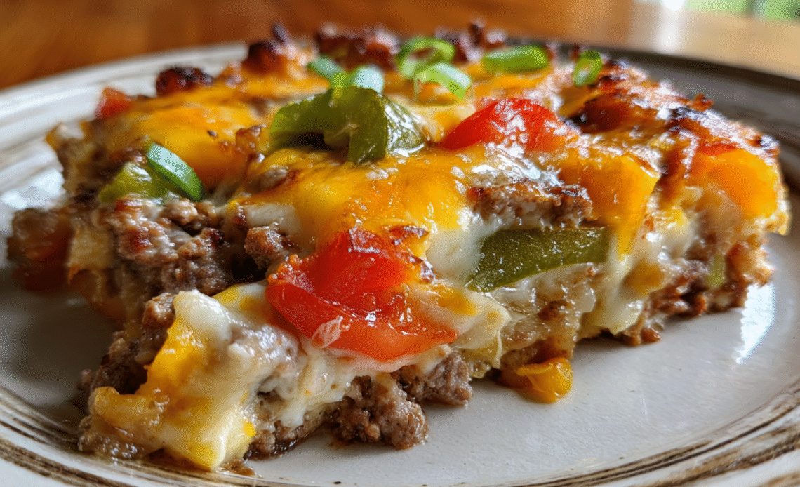 Low Carb Philly Cheesesteak Casserole: All the Flavor, None of the Guilt