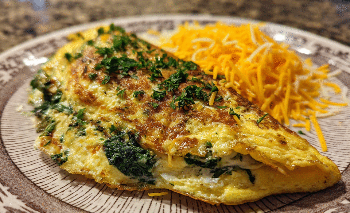 10-Minute Spinach Omelet