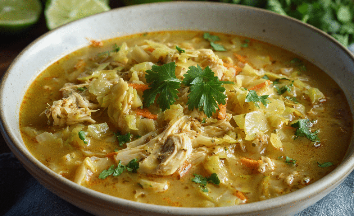 Curried Chicken and Cabbage Soup