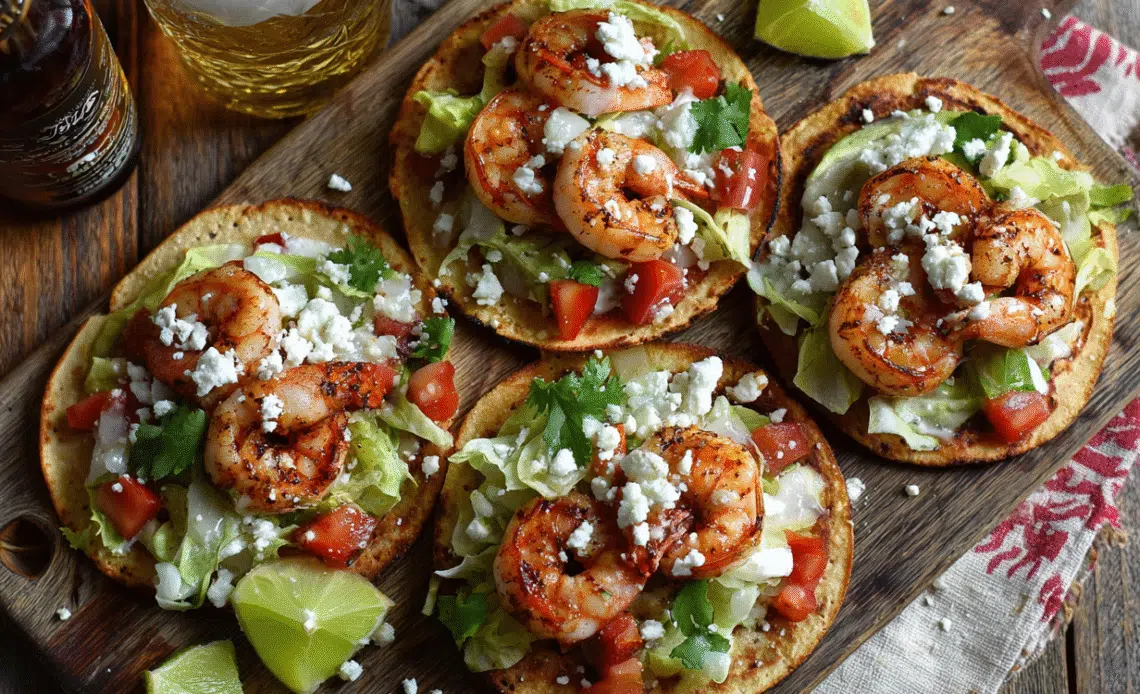 Grilled Shrimp Tostadas