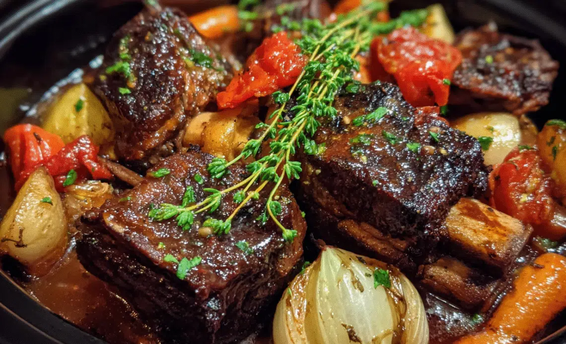 Slow-Cooker Balsamic Short Ribs
