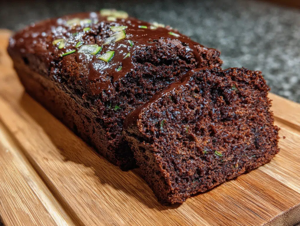 Moist Healthy Chocolate Bread with Zucchini