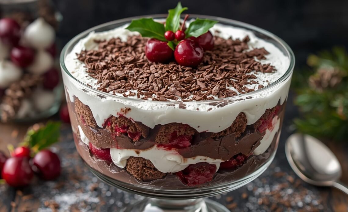 Black Forest Trifle for Christmas