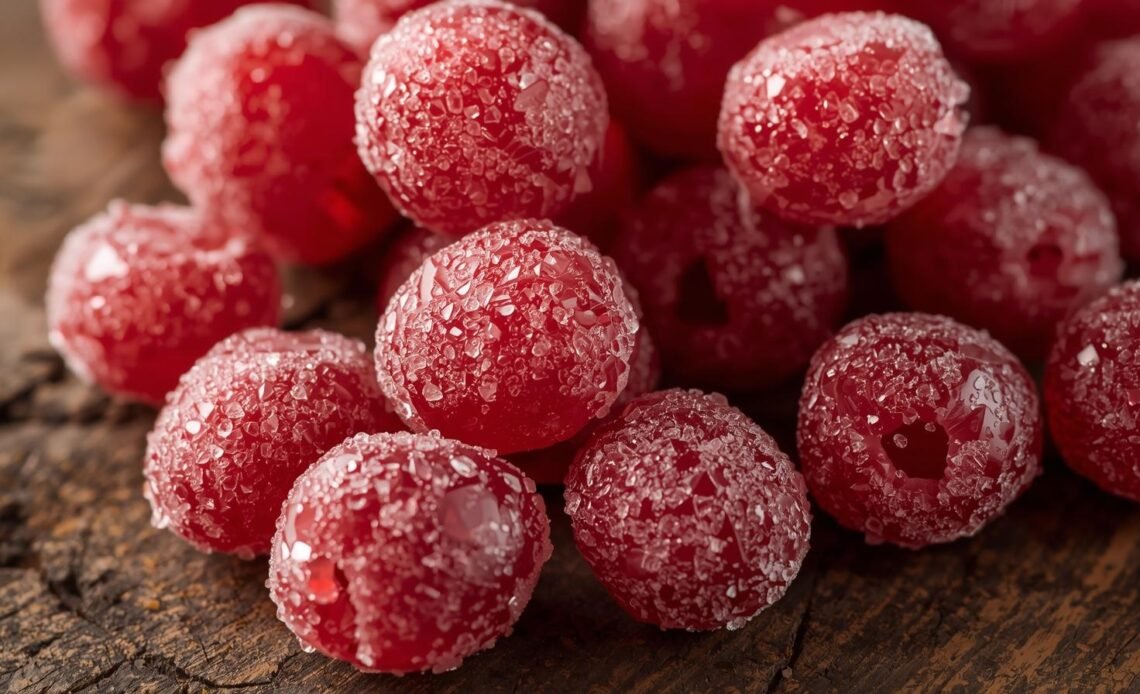 Candied Cranberry Sugar Snack