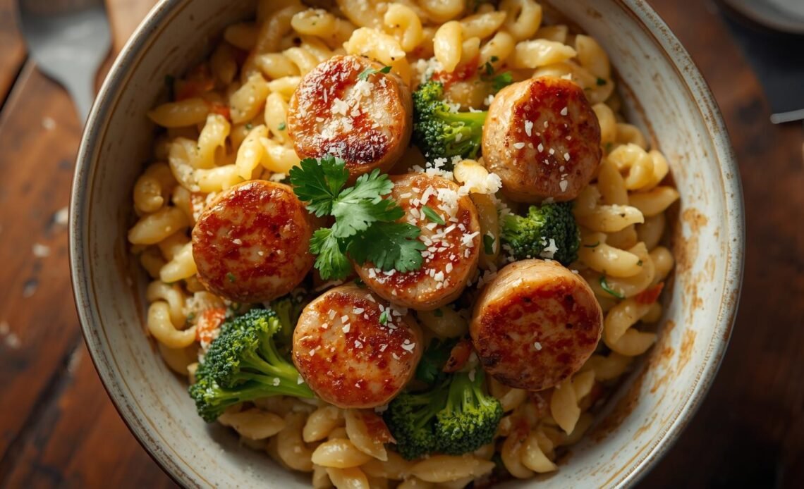 Chicken Sausage and Broccoli Orzo