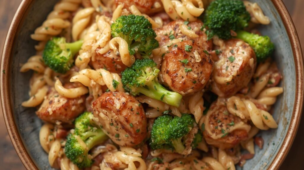 One-Pot Chicken Sausage and Broccoli Orzo: A Simple Sugar-Free Supper