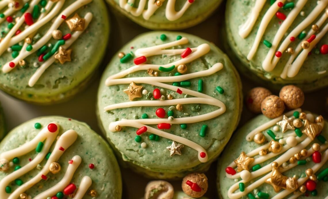 Christmas Tree Cake Macarons Recipe