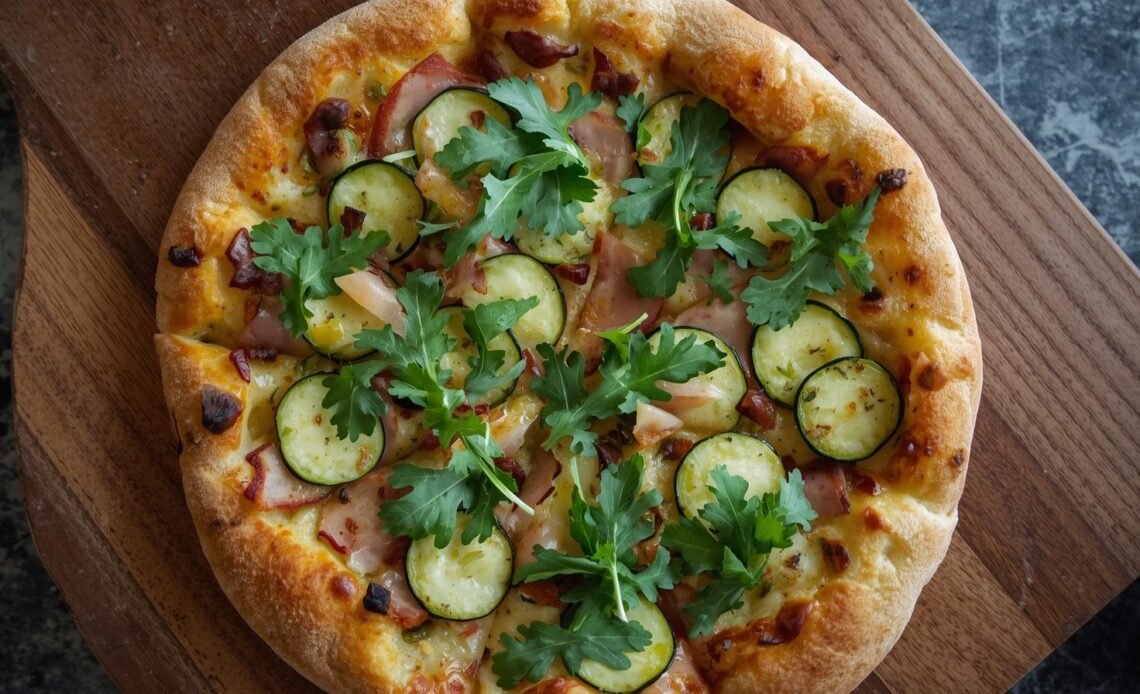 Courgette - Rocket and Ham Pizza Recipe