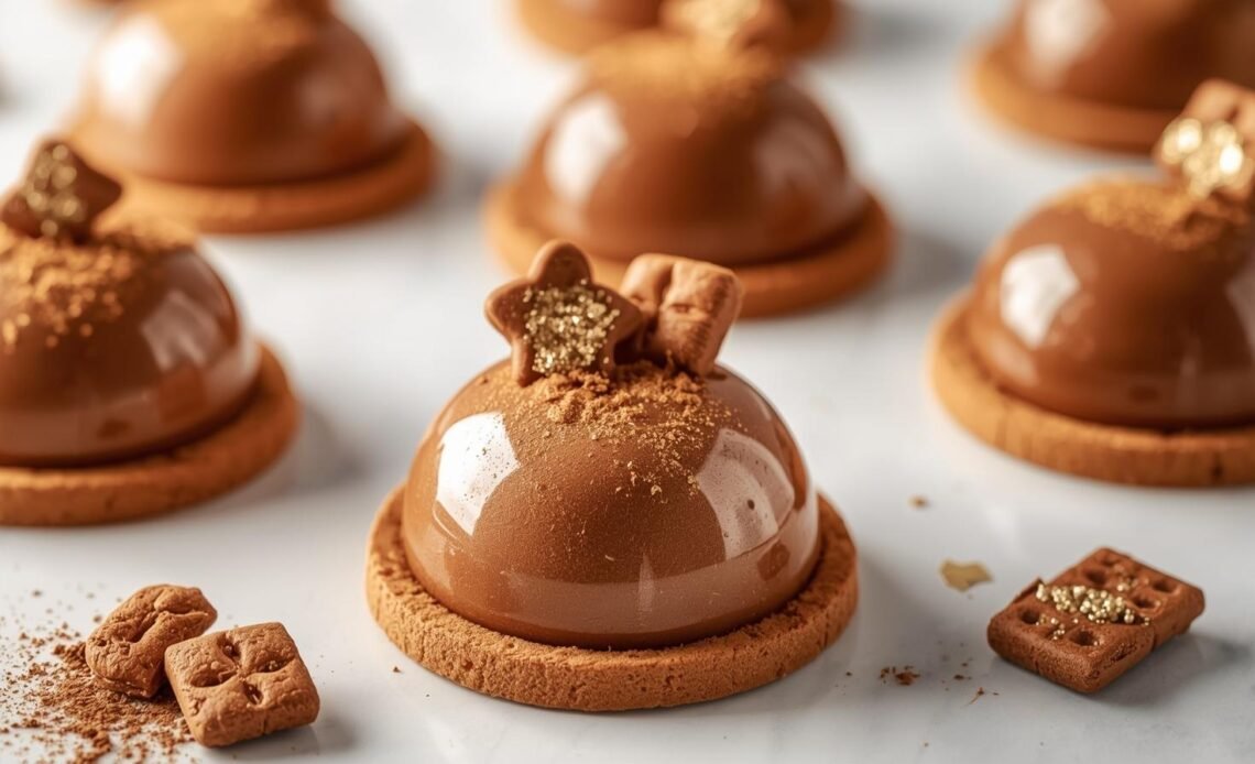 Gingerbread Latte Mousse Domes Recipe