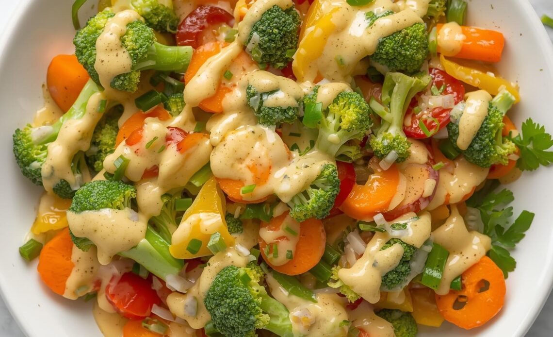 Veg Mix with Cheese Sauce Recipe