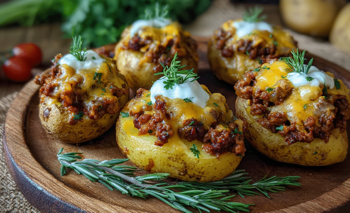 Baked Potatoes with Mince