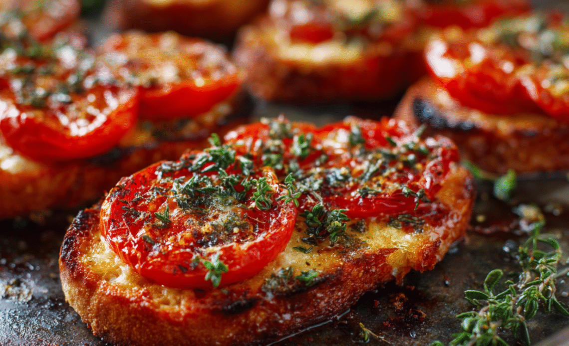 Baked Tomatoes on Toast