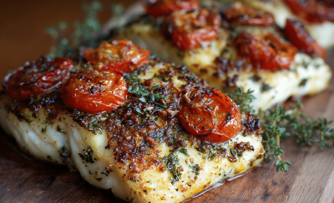 Cheese and Tomato Grilled Fish